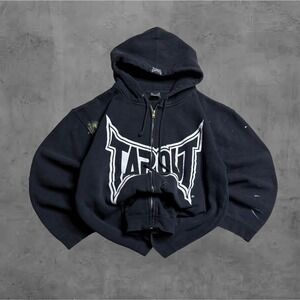 Tapout Black Graphic Zip Up Hoodie Men's